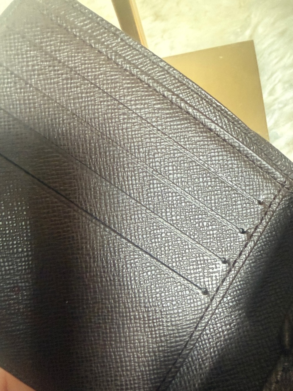 Louis Vuitton Damier Ebene Brown Checkered Men's Wallet - Picture 6 of 8